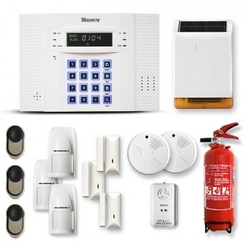 Alarme maison sans fil DNB 3 à 4 pièces mouvement+intrusion+détecteur de fumée+gaz+sirène extérieure solaire+extincteur Alarme maison sans fil DNB 3 à 4 pièces mouvement+intrusion+détecteur de fumée+gaz+sirène extérieure solaire+extincteur
