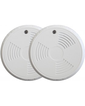 Lot de 2 détecteur de fumée photoelectrique sans fil EN14604 Lot de 2 détecteur de fumée photoelectrique sans fil EN14604