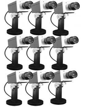 Lot de 9 Caméras factice Grise Lot de 9 Caméras factice Grise