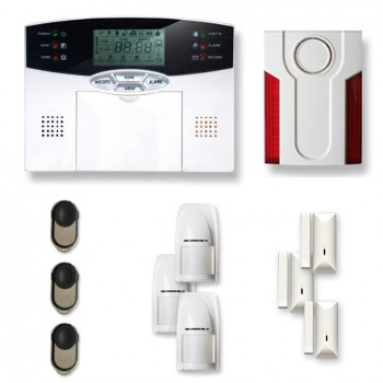 Alarme de maison sans Fil 3 à 4 pièces MN mouvement + intrusion + sirène extérieure Alarme de maison sans Fil 3 à 4 pièces MN mouvement + intrusion + sirène extérieure
