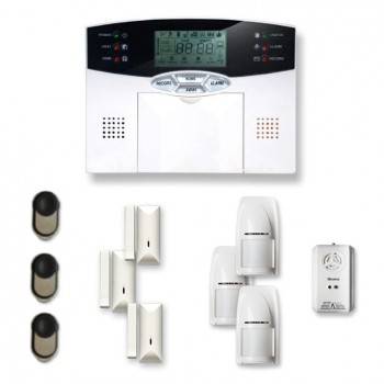 Alarme maison sans fil 3 à 4 pièces MN mouvement + intrusion + détecteur gaz Alarme maison sans fil 3 à 4 pièces MN mouvement + intrusion + détecteur gaz