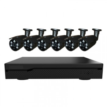 Système vidéosurveillance NVR 6 canaux + 4 caméras flash