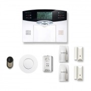 Alarme maison sans fil 1 à 2 pièces MN mouvement + intrusion + détecteur de fumée + gaz