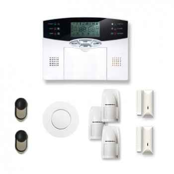 Alarme maison sans fil 2 à 3 pièces MN mouvement + intrusion + détecteur de fumée Alarme maison sans fil 2 à 3 pièces MN mouvement + intrusion + détecteur de fumée