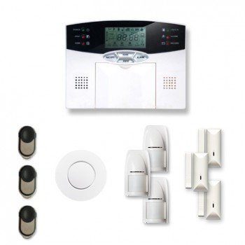 Alarme maison sans fil 3 à 4 pièces MN mouvement + intrusion + détecteur de fumée Alarme maison sans fil 3 à 4 pièces MN mouvement + intrusion + détecteur de fumée