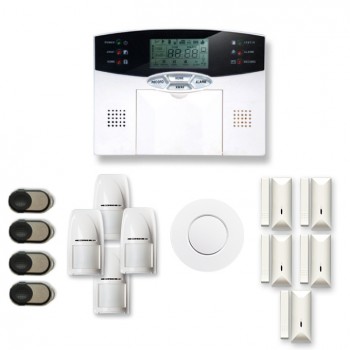 Alarme maison sans fil 4 à 5 pièces MN mouvement + intrusion + détecteur de fumée Alarme maison sans fil 4 à 5 pièces MN mouvement + intrusion + détecteur de fumée