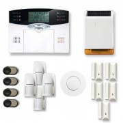 Alarme maison sans fil 4 à 5 pièces MN mouvement + intrusion + détecteur de fumée + sirène extérieure solaire
