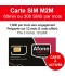 Carte SIM M2M 60min ou 300 SMS 12 mois