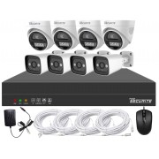 Système vidéosurveillance NVR 8 canaux + 4 dômes + 4 caméras + câbles offerts