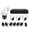 Syst&egrave;me vid&eacute;osurveillance "entrep&ocirc;t" XVR 4 canaux + 3 d&ocirc;mes + 1 Speed d&ocirc;me + c&acirc;bles offerts